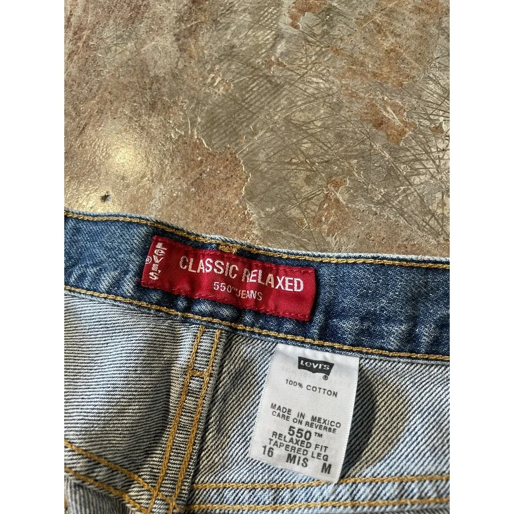 Vintage Levi's 550 Classic Relaxed Fit Tapered Leg Denim‎ Jeans Sz 16 MIS M*